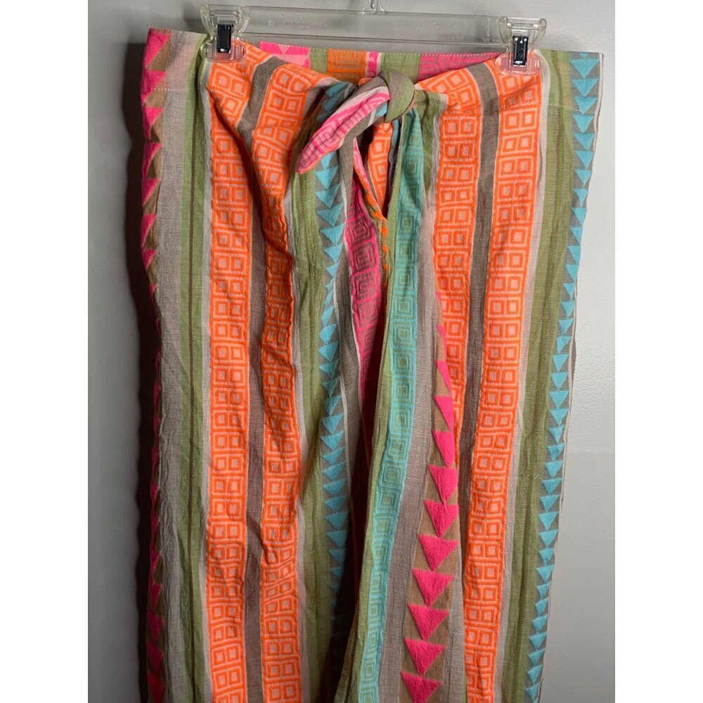 Anhropologie Devotion Twins Knot Front Midi Skirt Size S NEW Colorful - Picture 4 of 8